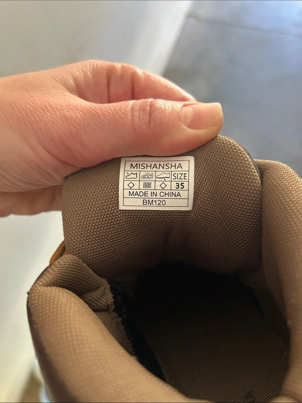 Mishansha Kids Brown and Tan Hook-and-Loop Outdoor Boots Size 3.5